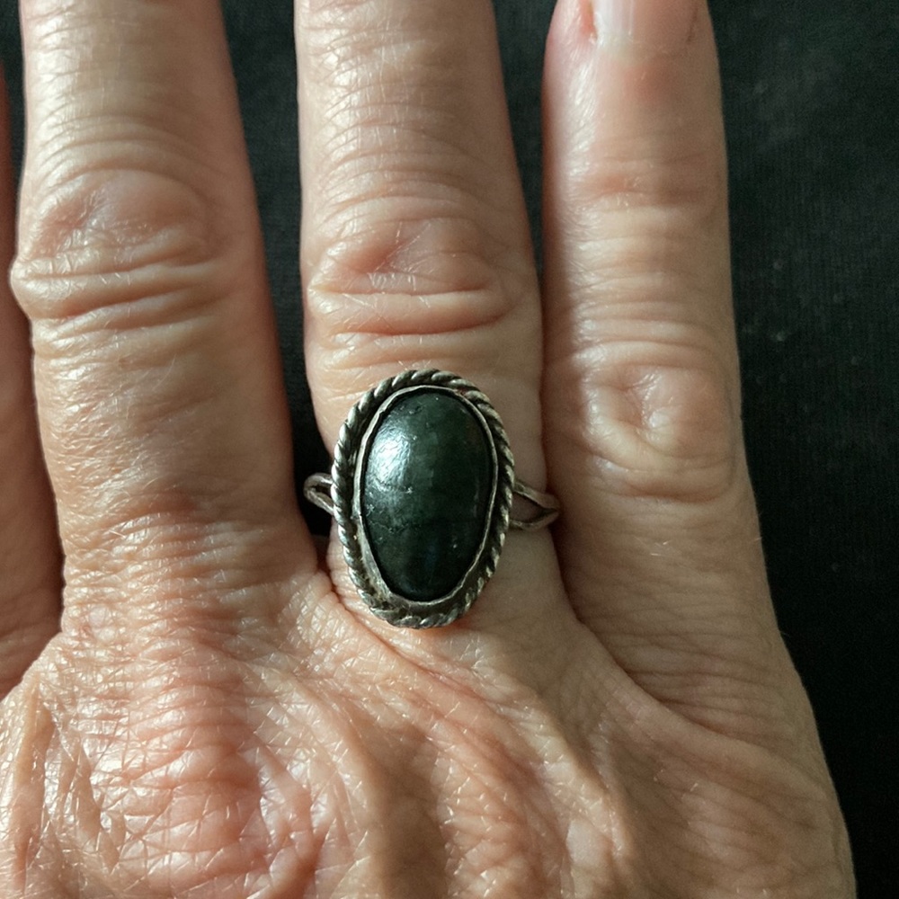 Vintage Sterling Black Onyx Ring